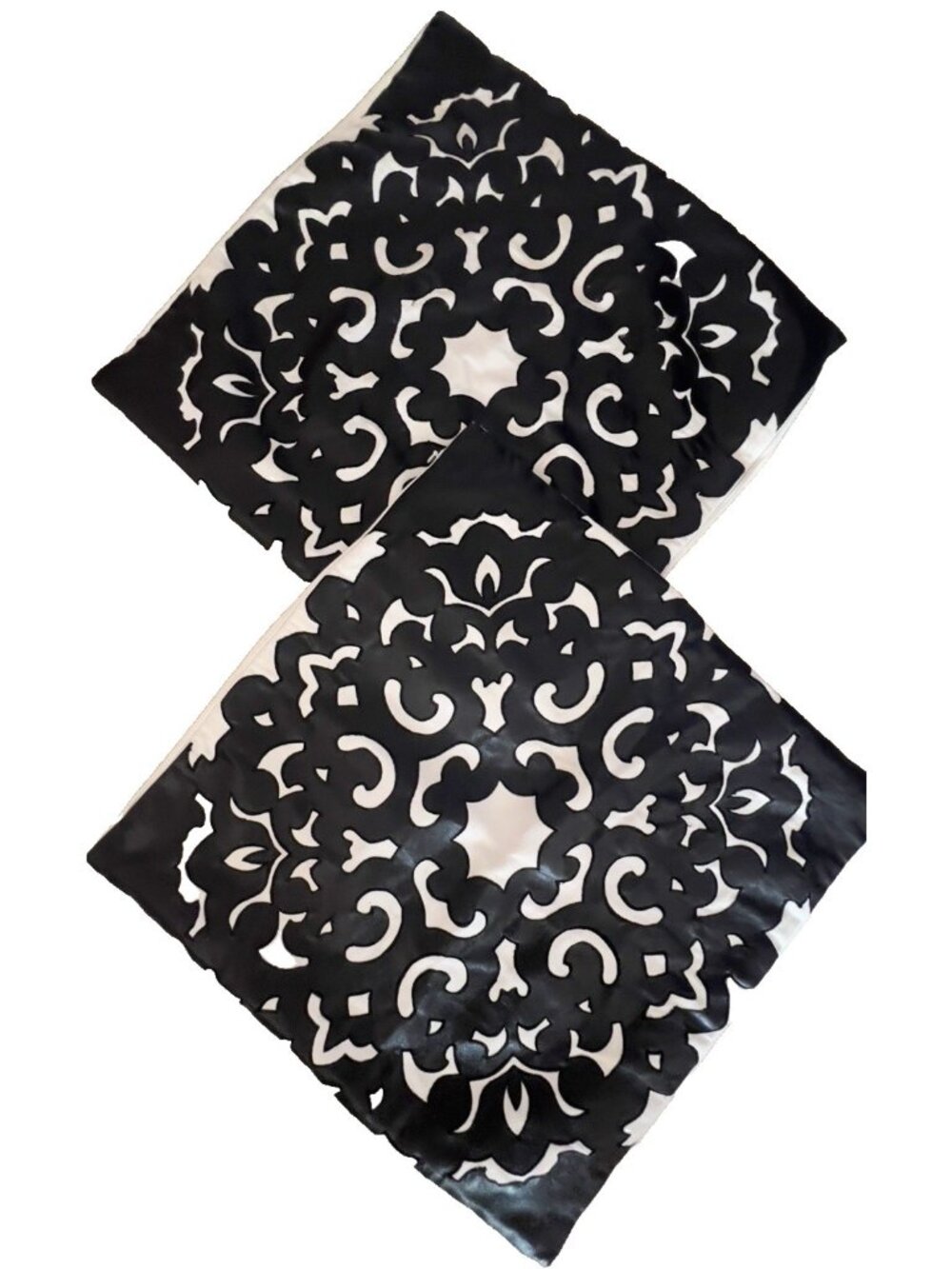 PAIR haus Pillow Covers  Black & White 18" x 18" 100% Cotton Abstract Graphic